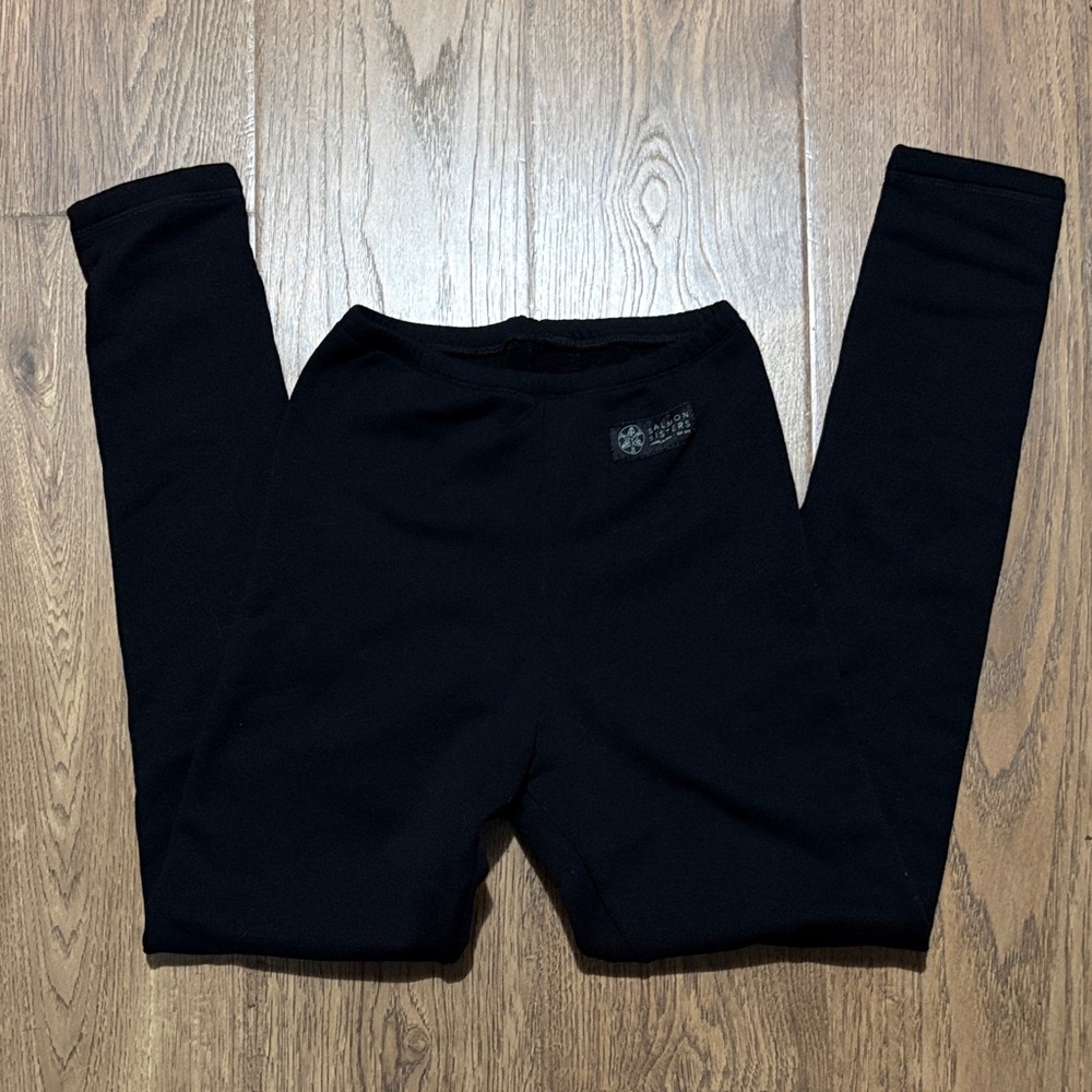 Salmon Sisters Women’s Nomar Black Fleece Leggings size Medium